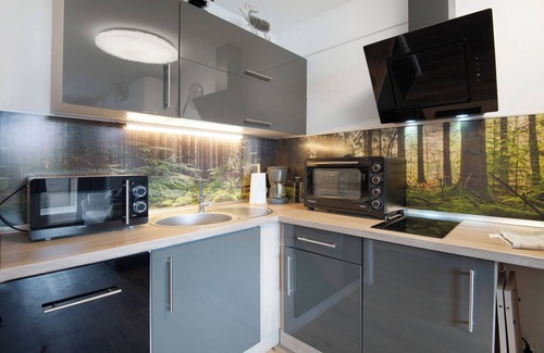 Sankt Englmar Apartamento | Apartamento vacacional 'Hella Wahnsinn' con piscina comunitaria, balcón y wifi