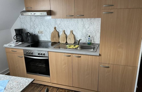 Wurzbach Apartamento | Apartamento vacacional en el antiguo señorío 'Bergblick' con jardín y Wi-Fi