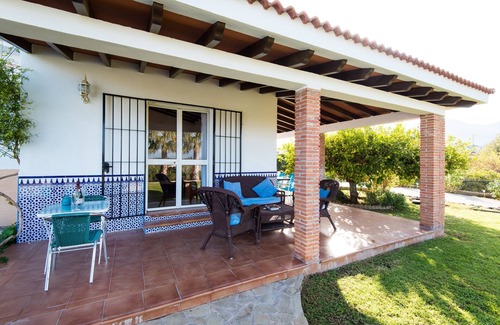 Alhaurín de la Torre Casa | Casa de vacaciones "Villa La Gallega" con vistas a la montaña, jardín, terraza y piscina