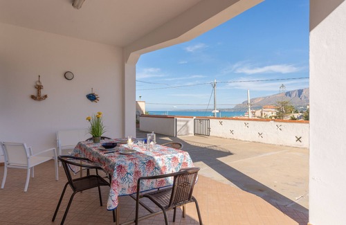 Trappeto Casa | Holiday Home 'Adelaide' with Sea View, Private Terrace and Wi-Fi