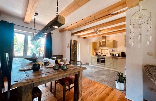 Heinersbruck Casa | Casa de vacaciones 'Ferienhaus Am Rande Des Spreewald' con terraza privada, jardín privado y Wi-Fi