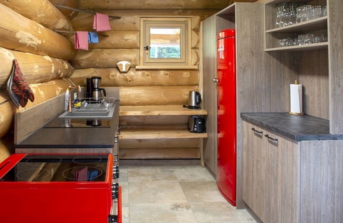 Glatten Casa | Casa de vacaciones 'Blockhaus Almhütte Wiesenglück' con terraza privada, jardín privado y wifi