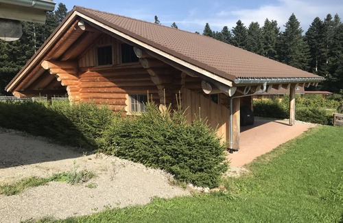 Glatten Casa | Casa de vacaciones 'Blockhaus Almhütte Wiesenglück' con terraza privada, jardín privado y wifi