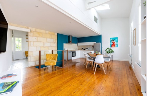 Libourne Casa | Casa de vacaciones 'Echoppe 3 Ch Jardin 12mn St Emilion' con terraza privada, jardín privado y Wi-Fi