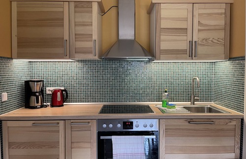 Wunsdorf Casa | Casa de vacaciones 'Eichelhäher' con terraza privada, jardín privado y Wi-Fi