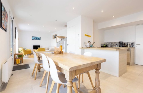Treffiagat Casa | Casa de vacaciones 'Ti Penn Ar Porz - Vue Port' con vistas al mar, terraza privada y Wi-Fi