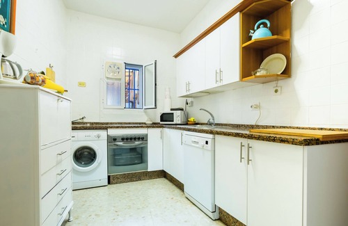 Manzanilla Casa | Casa de vacaciones 'Una Casa Azul' con terraza privada y aire acondicionado