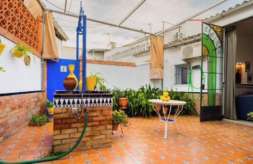 Manzanilla Casa | Casa de vacaciones 'Una Casa Azul' con terraza privada y aire acondicionado