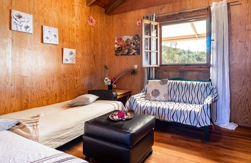 Paliki Casa | Casa de vacaciones "Casa de madera" con vistas a la montaña y jardín