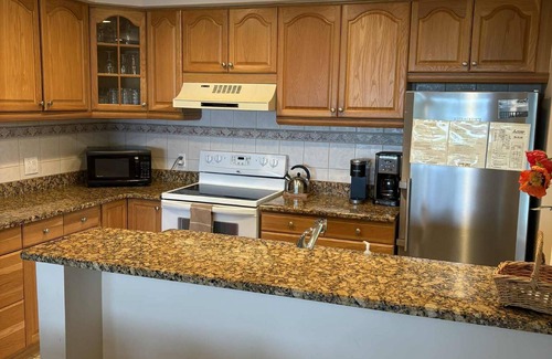 Maple City Condominio | Condominio Homestead, Hermosa vista del lago MI $ Isla Manitau. A / C, cable y wifi