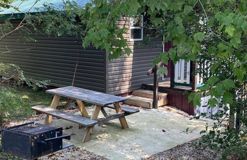 Somerset Cabina | hot tub, grill, porch, picnic table, electric fireplace, queen bed