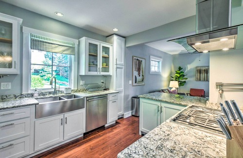 Meredith Casa | Hot Tub + Walk to Lakeside Dining: Meredith Home!