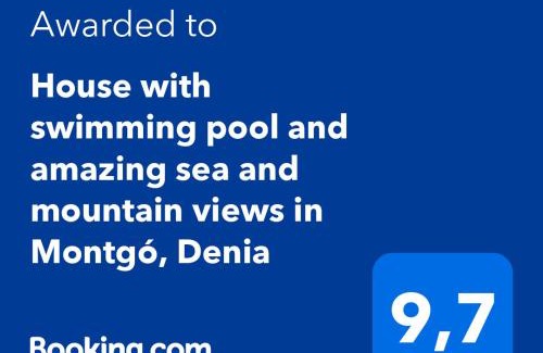 Denia Casa | House with swimming pool and amazing sea and mountain views in Montgó, Denia
