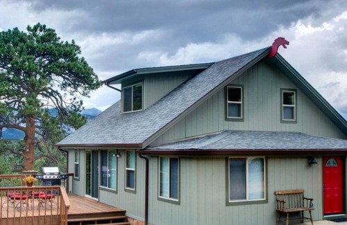 Estes Park Cabaña | Enormes vistas, finca privada de 15 acres, vida silvestre, cabaña multifamiliar cerca de RMNP