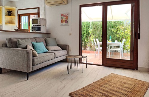 Molinell Chalet De Esquí | Ibiza-style vacation home with terrace right on the beach. Great pools.