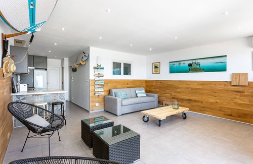 Palavas-les-Flots Apartamento | Ideal in Palavas: AC, terrace, direct beach access☀