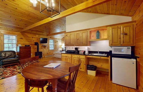 Northport Cabina | Idyllic dog-friendly studio cabin with AC, fireplace & WiFi