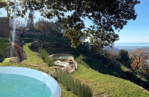 Metato Casa | Il Podere di Metato, Restored Tuscan Farmhouse with Pool with Views of Hills and Sea