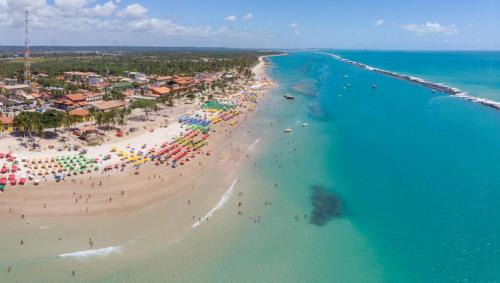 Barra de Sao Miguel Apartamento | Iloa Residence Apt Premium -Quarto e sala climatizado