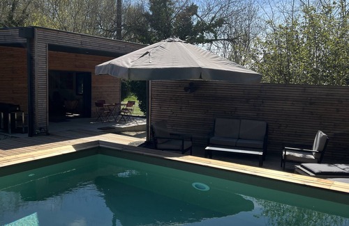 Montauban Casa | In a green setting, my wooden house with its private swimming pool