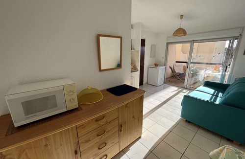Marseillan Plage Apartamento | In a residence with a swimming pool