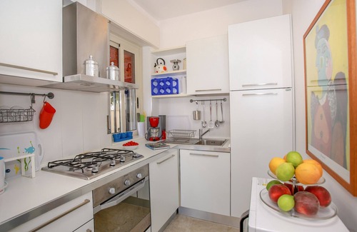 Donnalucata Apartamento | Apartamento junto al mar, terraza, jardín, vistas al mar, Wi-Fi, aire, máx. 5 personas