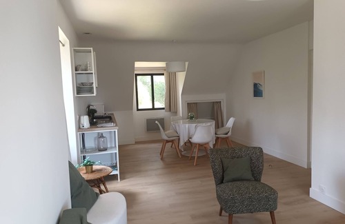 Crozon Apartamento | Independent apartment - expectionnal sea view - swimming pool - 5 persons