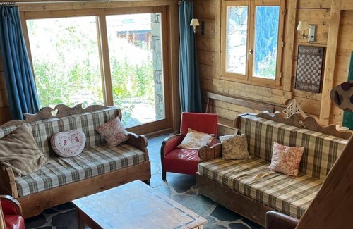 Les Eucherts Chalet De Esquí | Chalet suizo Piscina 17 plazas SUR, Terraza