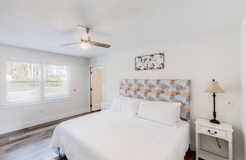 St. Augustine South Casa | Inviting home with pool, full kitchen, enclosed yard, firepit, central AC, & W/D
