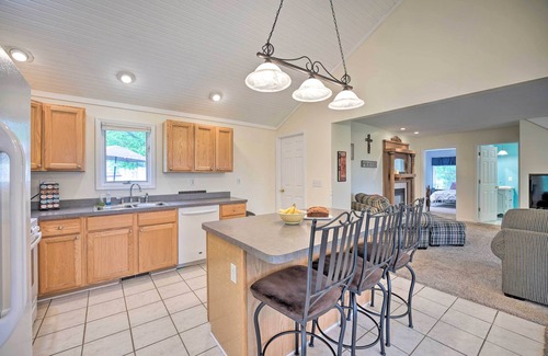Onsted Casa | Furnished Deck & Playset: Irish Hills Farmhouse!