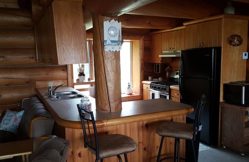 Bois Blanc Island Cabina | Island Getaway on BBI - Beautiful Log Home with Sandy Beachfront on Lake Huron