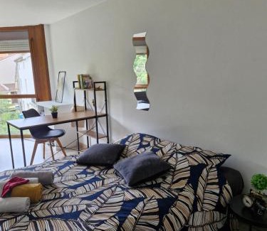Chantraine Apartamento | Joli studio une pièce 15min à pied centre dEpinal 4 personnes grâce au canapé lit, parking privé gratuit et parking extérieur gratuit Machine à laver TV wifi machine à café linge de lit et serviettes fournis