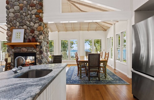 Stevensville Casa | Juniper Presents: Beautiful Coastal Home on Lake MI w/ Hot Tub & Lakeside Deck