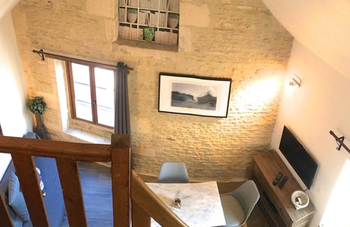 Bernieres-sur-Mer Cabaña | Gîte-Baño Privado-Vista al Jardín-L'Érable
