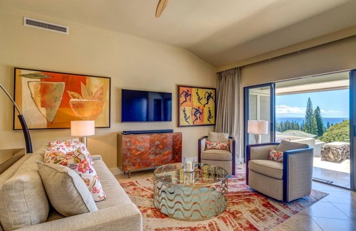 Kapalua Condominio | K B M Resorts: Kapalua Golf Villa Kgv-23p2, Breathtaking Fully Remodeled Luxurious 2 Bedrooms, Includes Rental Car!