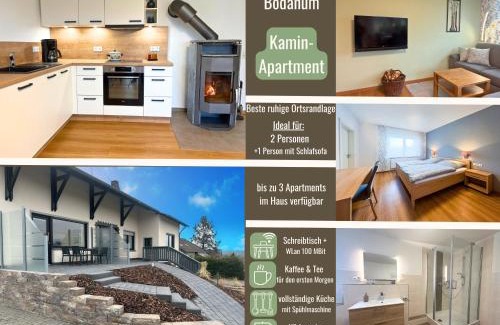 Bodenbach Apartamento | Kamin-Apartment Bodanum mit eigener Terrasse - naturnahe Ortsrandlage - VDSL - 10 min zum Nürburgring