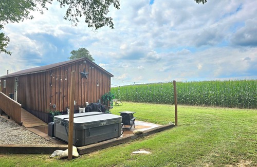 Russellville Cabina | Keehn's Hideaway-Hot tub/King bed/Horses/Secluded/Getaway!