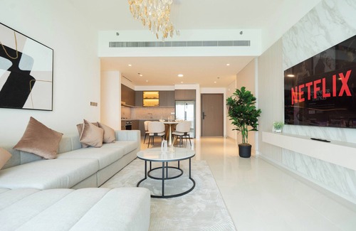 Dubai Marina Apartamento | KeyRock - Palm & Sea View at Grand Bleu