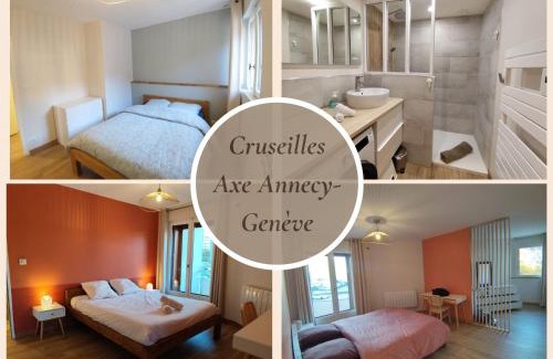 Cruseilles Apartamento | L'écrin connecté-axe Annecy-Genève-wifi-confort