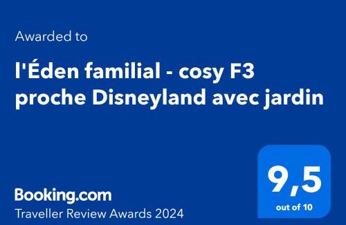 Vaires-sur-Marne Apartamento | l'Éden familial - cosy T3 proche Disneyland avec jardin