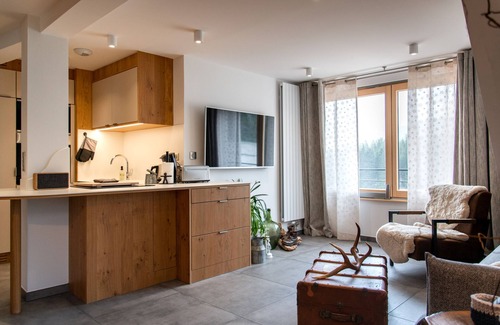 Orbey Apartamento | Estudio-Baño con ducha-Vista a la Montana-L'affut