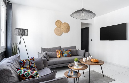 Part Dieu - Bir Hakeim Apartamento | L'Amharique - À Lyon, 5min de la gare Part-Dieu