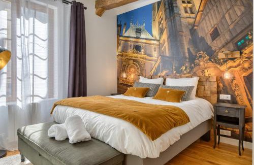 Quartier Vieux Marche-Cathedrale Apartamento | L'escale du Gros-Horloge une parenthèse prestigieuse au coeur de Rouen