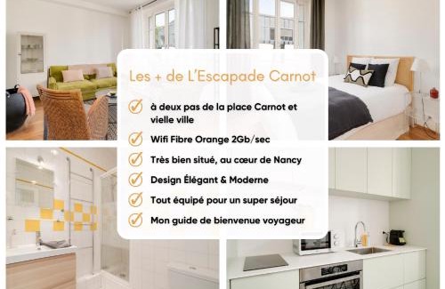 Saint Nicolas - Charles III - Ville vieille - Trois Maisons - Leopold Apartamento | L'Escapade Carnot - Nancy centre Stanislas - 2Pers