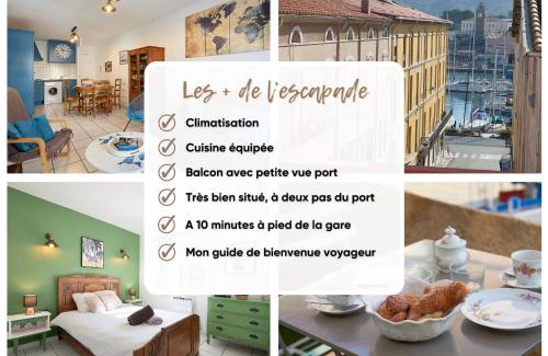Port-Vendres Apartamento | L'escapade, Port à 200m, climatisation et balcon