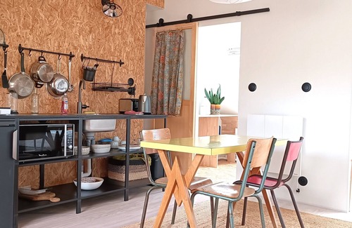 Plouharnel Apartamento | L'Etage - Quiet, spacious and cozy studio, classified Furnished Tourism
