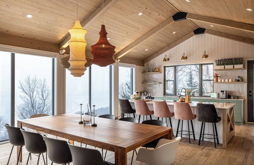 Saint-Joseph-de-la-Rive Chalet De Esquí | La Bergerie – 180° River View Spa Sauna