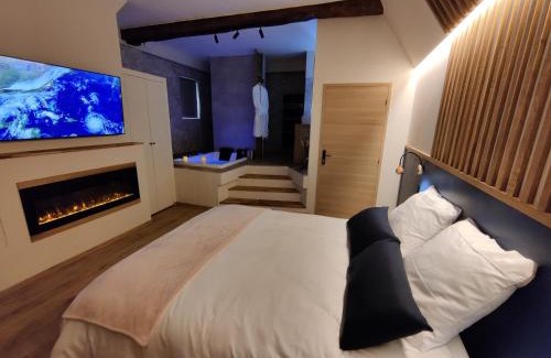 Sacy-le-Grand Apartamento | LA BULLE ROMANTIQUE, Suite avec jacuzzi privatif
