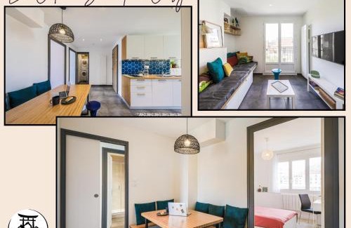 Secteur 3 Apartamento | La coloc' Smart & Cosy - 4 chambres différentes et privatives sont disponible dans ce T4 de 80m2 en colocation - Jusqu'à 2 personnes par chambre - 1 lit double par chambre