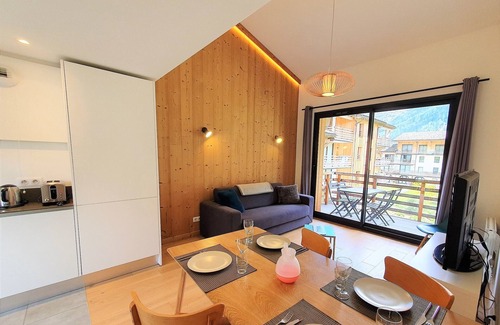 Chamonix-Mont-Blanc Apartamento | La Cordée-Apartamento-Baño en la habitacion-Vista a la Montana